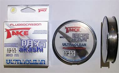 FLUOROCARBON ULTRACLEAR ACASHI TAKE 0.12mm.5.82 lbs. 100.mt.