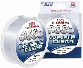 FLUOROCARBON INVISIBLE CLEAR ASSO 0.25mm.10.1lbs 50mt.